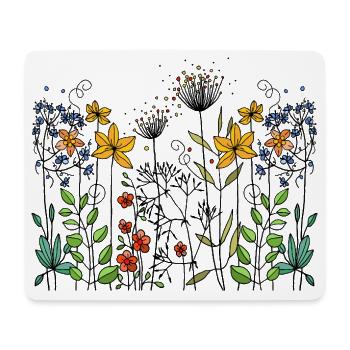 Blumen - Mousepad (Querformat) - Weiß - Vorne