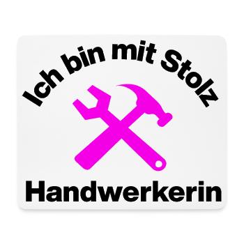 PROUDLY A CRAFTSWOMAN! WOMEN'S POWER CRAFTS - Mouse Pad (horizontal) - white - Front