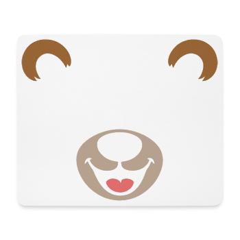 Bear | Déguisement de carnaval en costume de grand visage - Tapis de souris (format paysage) - blanc - Devant