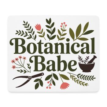 Kräuterkundige Botanische Babe Professionelle Klinik - Mousepad (Querformat) - Weiß - Vorne