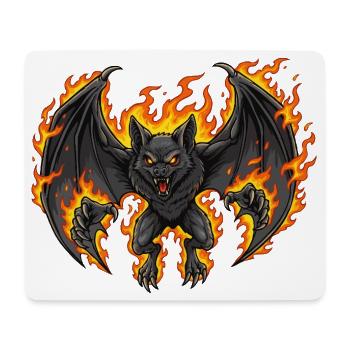 Bat on fire - Mouse Pad (horizontal) - white - Front