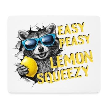 Easy Peasy Lemon Squeezy – Sommer Waschbär - Mousepad (Querformat) - Weiß - Vorne