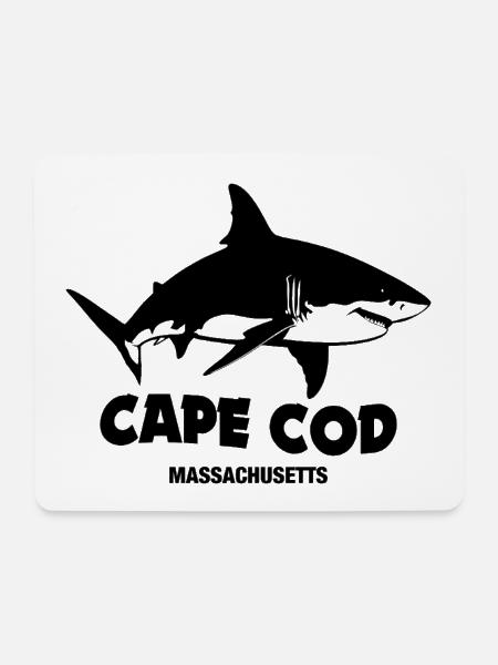 Cape Cod – Weiße Haie - Mousepad (Querformat) - Weiß