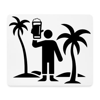 Party Urlaub Insel Bier - Mousepad (Querformat) - Weiß - Vorne