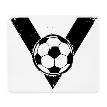 Fußball V Sieg Wappen Grunge - Mousepad (Querformat) - Weiß - Vorne