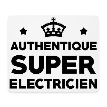 Authentique Super Électricien : Design Pro Métier - Tapis de souris (format paysage) - blanc - Devant