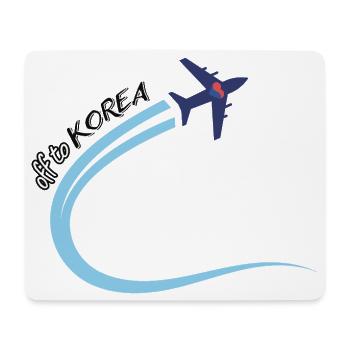 Départ pour la Corée Conception de voyages en avion Corée du Sud - Tapis de souris (format paysage) - blanc - Devant
