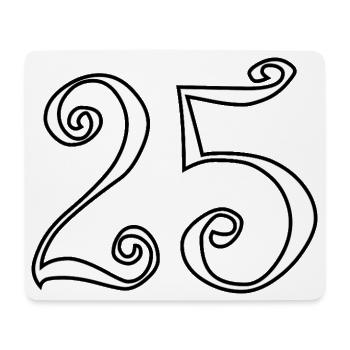 25. 25 YEARS. 25th ANNIVERSARY. 25 YEARS ANNIVERSARY. - Mouse Pad (horizontal) - white - Front