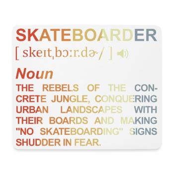Skateboarder Meaning - Mouse Pad (horizontal) - white - Front