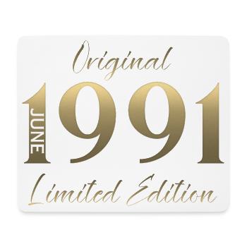 Cadeau du 35e anniversaire Millésime de juin Millésime 1991 - Tapis de souris (format paysage) - blanc - Devant