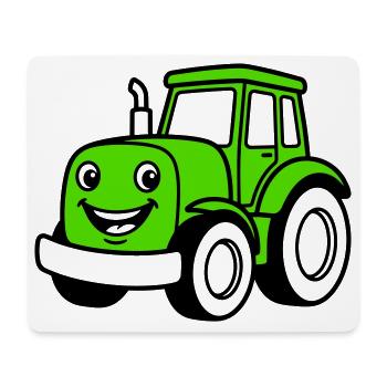 Tractor children - Mouse Pad (horizontal) - white - Front
