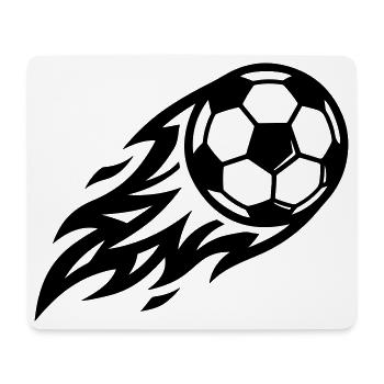 Balle de feu de football - Tapis de souris (format paysage) - blanc - Devant