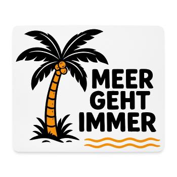 Orangen Palme am Meer - Mousepad (Querformat) - Weiß - Vorne
