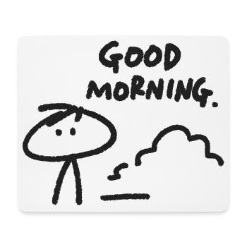 Good Morning Doodle Sketch - Mouse Pad (horizontal) - white - Front