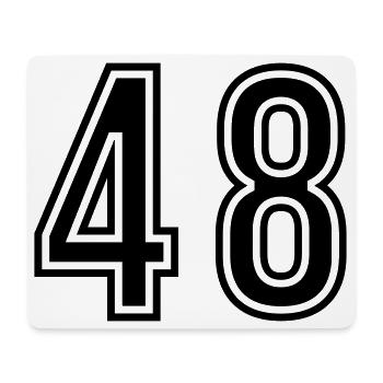 48 Number Symbol - Mouse Pad (horizontal) - white - Front
