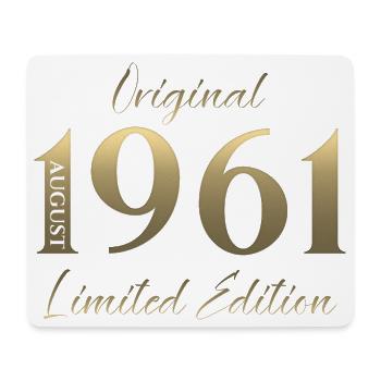 65. Geburtstag Geschenk Original August 1961 - Mousepad (Querformat) - Weiß - Vorne