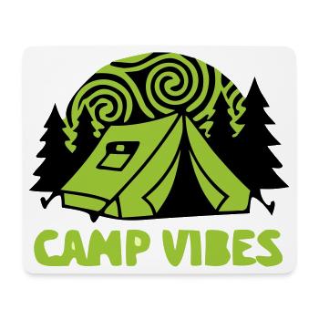 Zelt Camp Vibes Logo - Mousepad (Querformat) - Weiß - Vorne