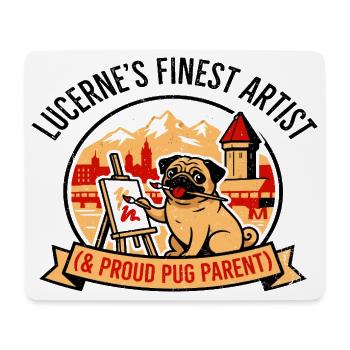 Artist Lucerne Art And Pug Parent Apparel - Mouse Pad (horizontal) - white - Front