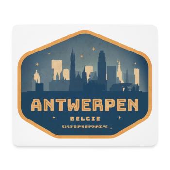Antwerpen Belgie Vintage Badge - Mousepad (Querformat) - Weiß - Vorne