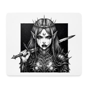 Moon Queen Elven Warrior - Mouse Pad (horizontal) - white - Front