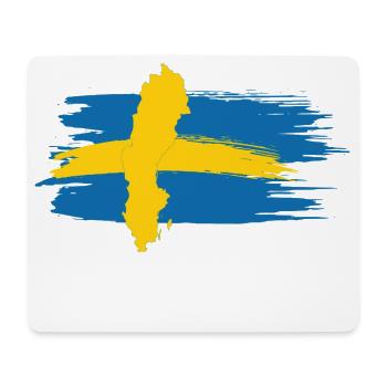 Sweden – Blue Yellow Map Brush Design - Mouse Pad (horizontal) - white - Front