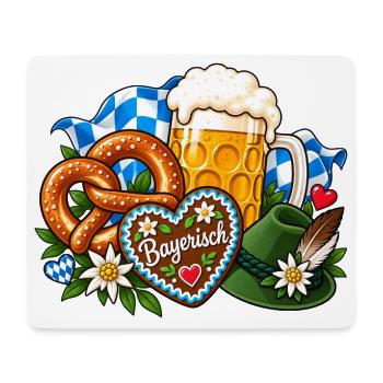 Bayerische Gemütlichkeit Volksfest - Mousepad (Querformat) - Weiß - Vorne