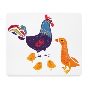 Huhn Hühner Geflügel Landwirt Ei Haustier - Mousepad (Querformat) - Weiß - Vorne