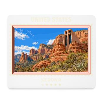 Vereinigte Staaten Sedona Vintage Reisemarke - Mousepad (Querformat) - Weiß - Vorne