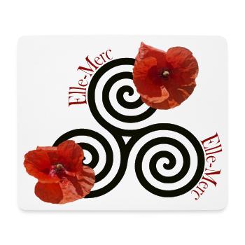 Celtic Mohn - Mousepad (Querformat) - Weiß - Vorne