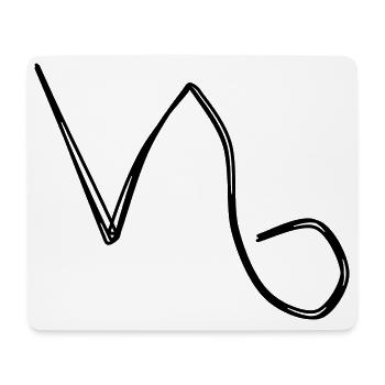 Sternzeichen Steinbock handgezeichnet - Mousepad (Querformat) - Weiß - Vorne