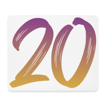 20 - Mousepad (Querformat) - Weiß - Vorne