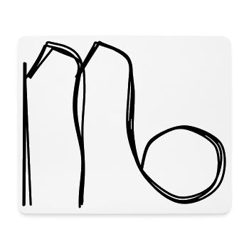 Sternzeichen Jungfrau handgezeichnet - Mousepad (Querformat) - Weiß - Vorne