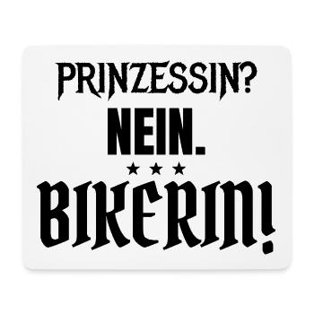 Prinzessin? Nein. Bikerin! - Mousepad (Querformat) - Weiß - Vorne