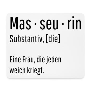 Masseurin Substantiv Definition Massage Geschenk - Mousepad (Querformat) - Weiß - Vorne