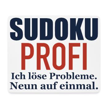 Sudoku Profi – Ich löse Probleme - Mousepad (Querformat) - Weiß - Vorne