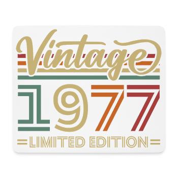 Vintage 1977 Limited Edition Geburtstag Retro - Mousepad (Querformat) - Weiß - Vorne