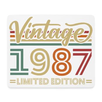 Vintage 1987 Limited Edition Geburtstag Retro - Mousepad (Querformat) - Weiß - Vorne