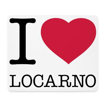 I LOVE LOCARNO Switzerland Schweiz - Mouse Pad (horizontal) - white - Front