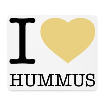 I LOVE HUMMUS - Mousepad (Querformat) - Weiß - Vorne