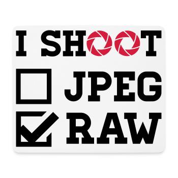 I Shoot – Fotografie Kamera Fotograf - Mousepad (Querformat) - Weiß - Vorne
