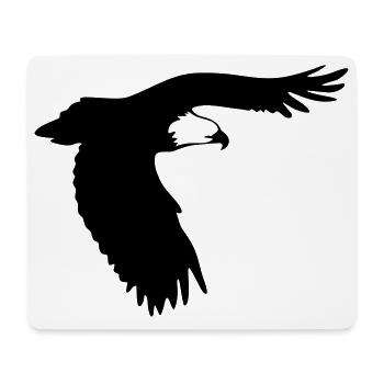 Adler im Flug - Mousepad (Querformat) - Weiß - Vorne
