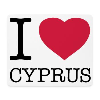 I LOVE CYPRUS Zypern - Mousepad (Querformat) - Weiß - Vorne