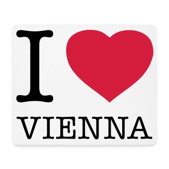 I LOVE VIENNA Wien Austria Österreich - Mousepad (Querformat) - Weiß - Vorne