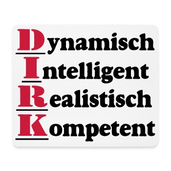 Dirk,Vorname,Namensschild,Name,Fun Shirt (25) - Mousepad (Querformat) - Weiß - Vorne