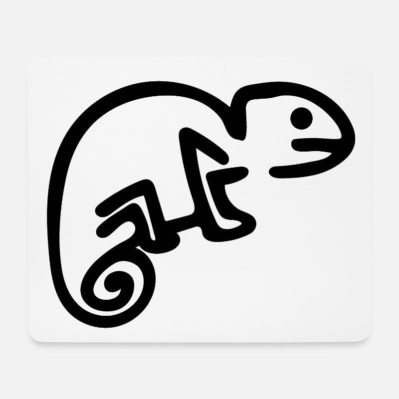 Chamäleon - Mousepad (Querformat) - Weiß