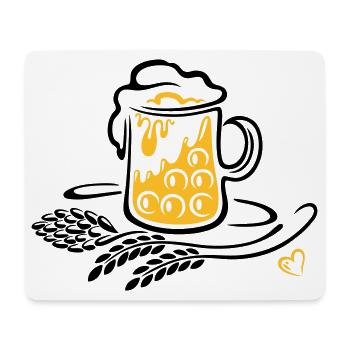 Beer Beer Mug Hops Wheat - Mouse Pad (horizontal) - white - Front