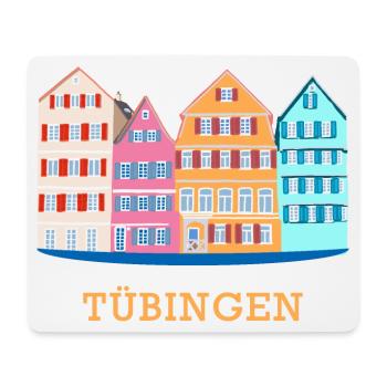 Tübingen, Neckar view, drawing, Germany - Mouse Pad (horizontal) - white - Front