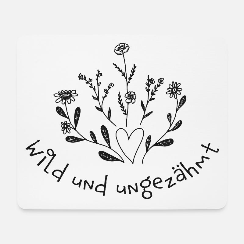 wild und ungezähmt wiesenblume blume frühling - Mousepad (Querformat) - Weiß