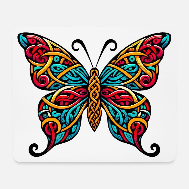 Schmetterling - Mousepad (Querformat) - Weiß