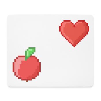nerds love apple pi pie sprüche math pixel - Mousepad (Querformat) - Weiß - Vorne